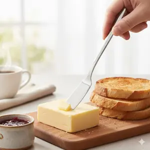 Professional Anti-Slip Anti-Rust Cream Jam Knife, Stainless Steel Knives, Multi-Purpose Spread Utensil, Baking Tool with Anti-Mold Blade, Easy-Clean Palette Knife for Party Table & Kitchen, Icing Spreader for Dessert Making