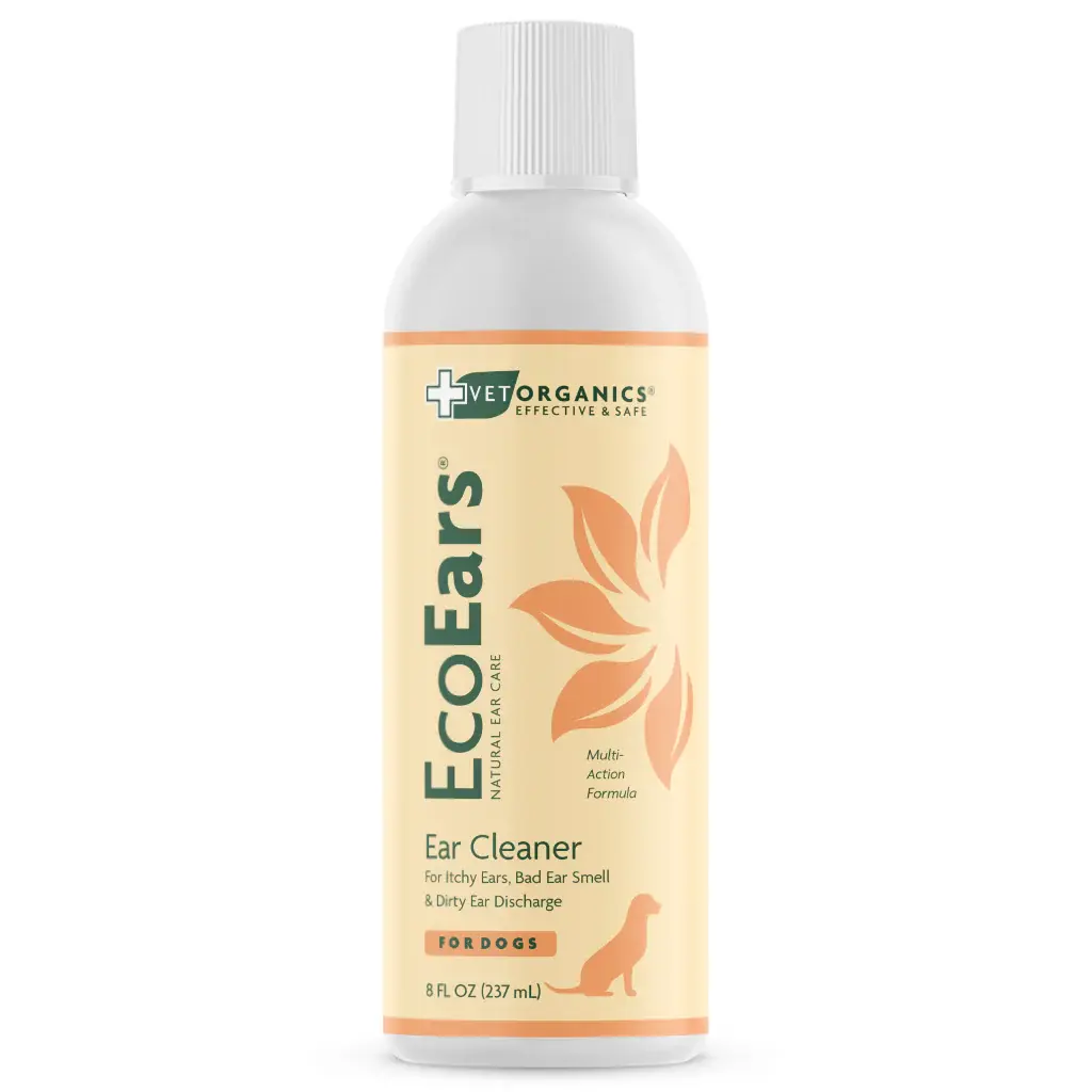Vet Organics EcoEars Dog Ear Cleaner. Natural Multi-Action Formula. for Bad Discharge & Smell. Naturally Removes Foreign Matter and Cleanses The Most Difficult Ears