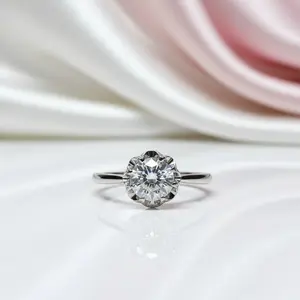 1.0 Ct Round Cut Diamond Option Snowflake Engagement Ring