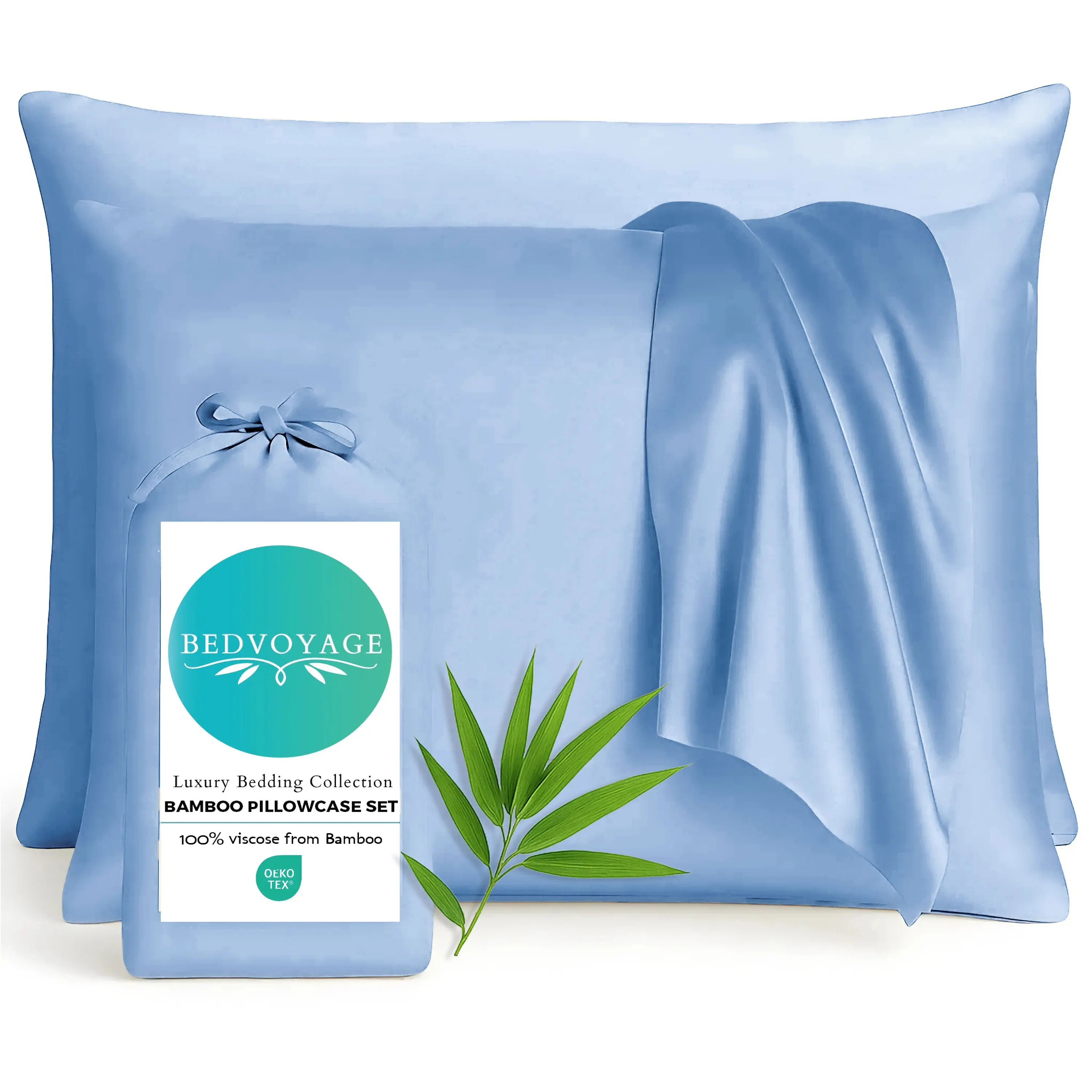 Cooling Bamboo Pillowcases - 100% Viscose from Bamboo – Ocean