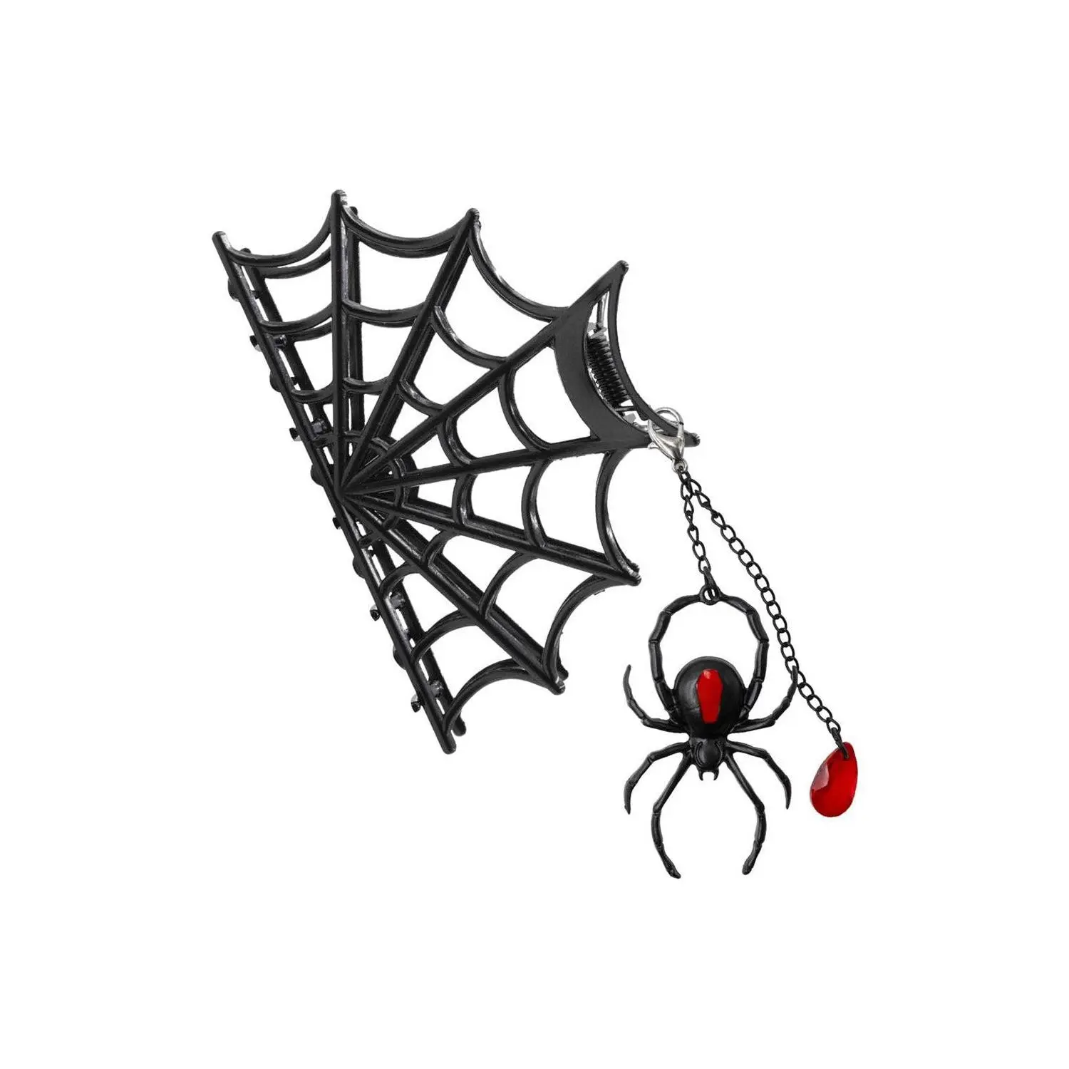 Spider Charm Web Claw Clip [Black]