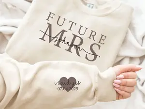 Custom Future Mrs Sweatshirt, Bride Crewneck, Engaged Sweatshirt, Engagement Gifts, Newly Engaged Gift, I Said Yes Sweatshirt, Bride Gift