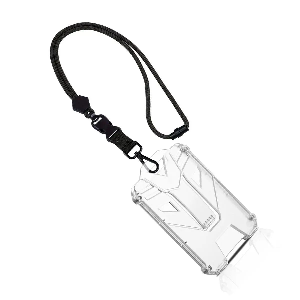 Durable Hexagonal Lanyard Set with Safety Breakaway Clip, Detachable Hook, Metal Hook, ID Badge Holder, Keychain, ID Card Holder, Lanyard For Id Badge - & Military Tactical ID Holder, Lanyards With Id Holder