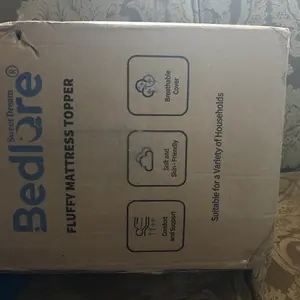 【BEDLORE】Bamboo Cooling Mattress Topper with Fitted Sheet, Thick Luxury Comfort Layer, Breathable & Soft on Skin, Deep Pocket Design, Machine Washable, Ideal for Bedroom & Home Use