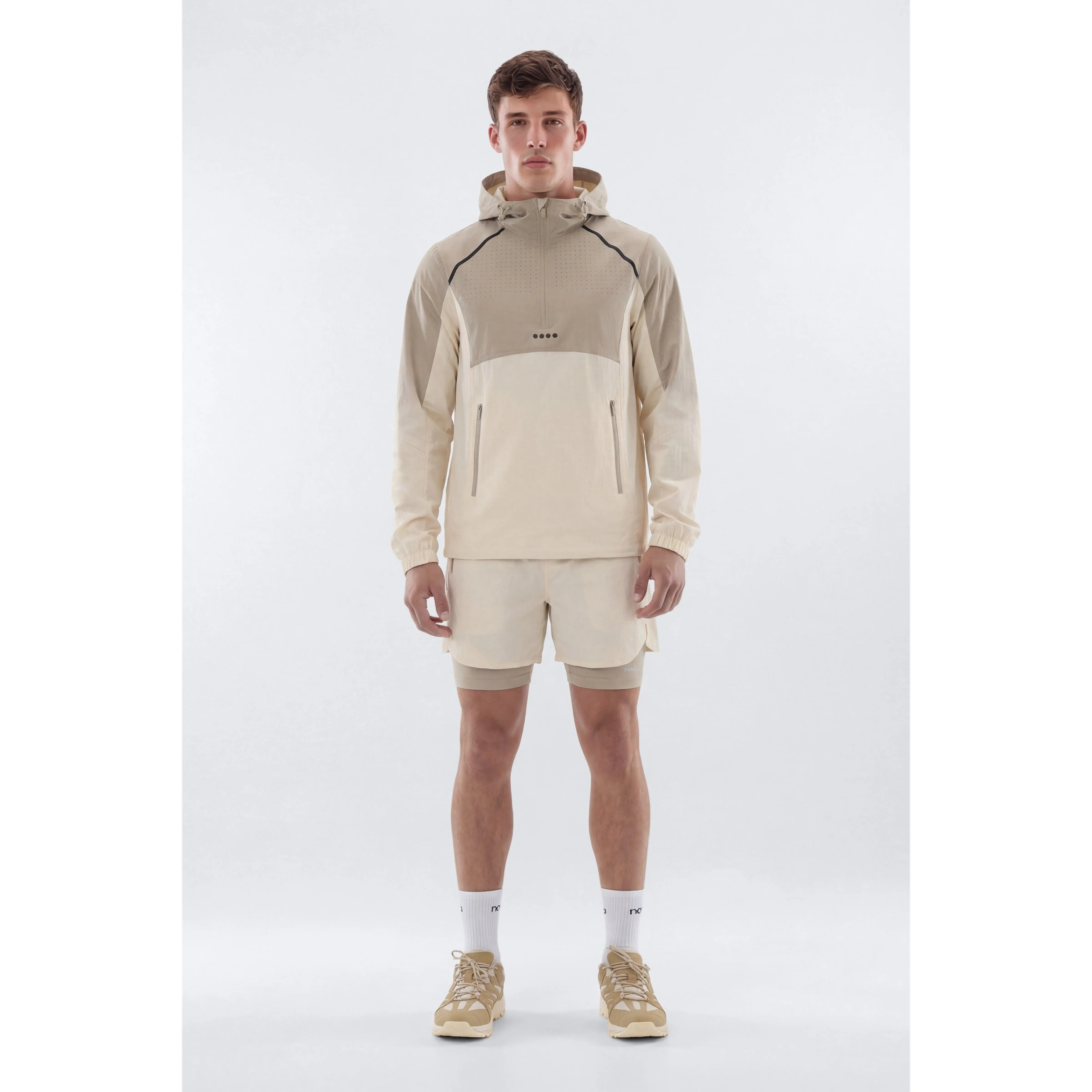 ProRipStop 7″ Built In Compression Shorts - Cream/combo