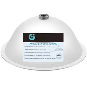 Collapsible Hole  Accessories Dust Bowl for Installing Recessed Lights and Works With All Hole Saws,  Transparent Drill Dust Collector, Adds Bearings for Durability
