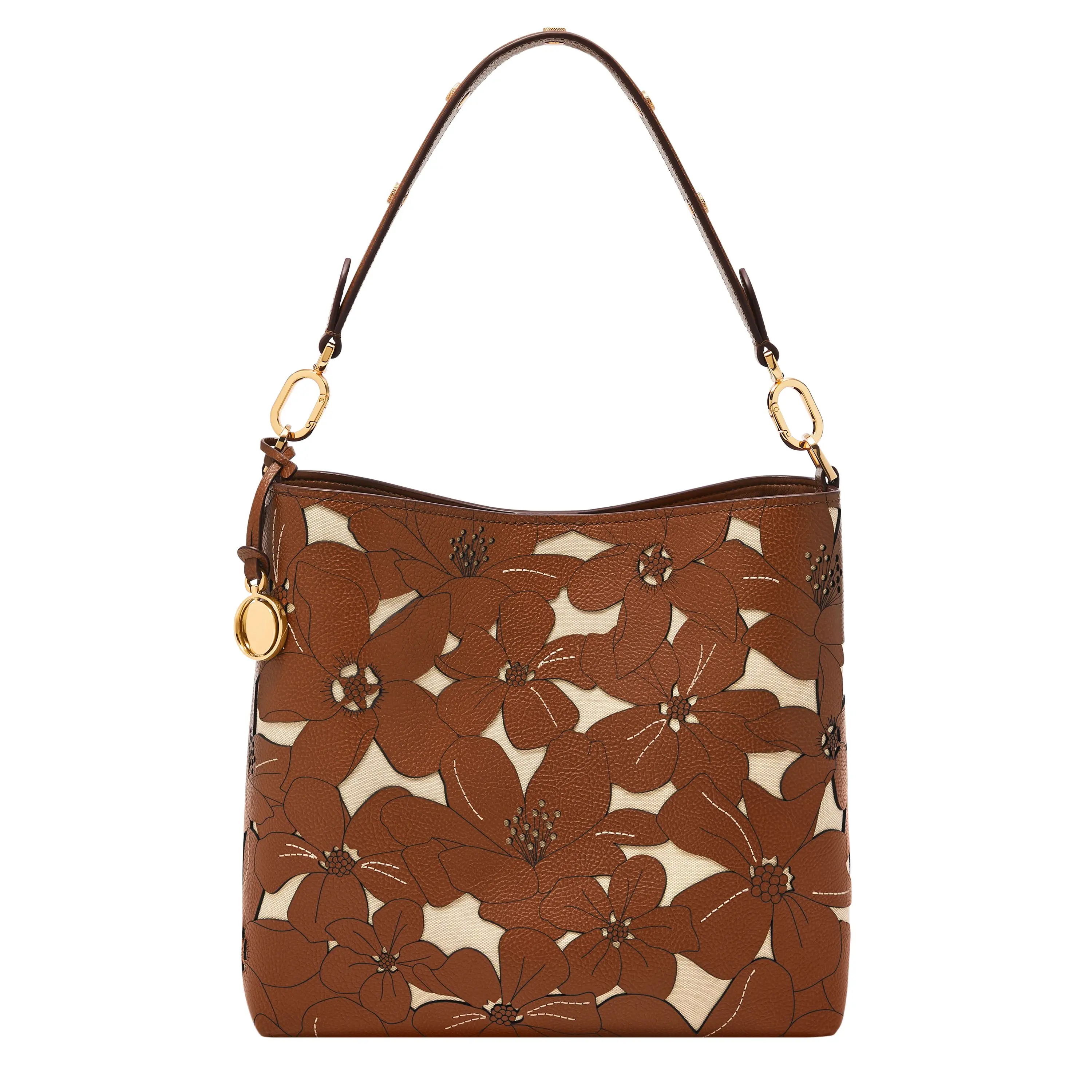 Fossil Women's Jessie Leather Bucket Shoulder Bag
