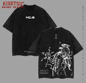 Kaiju No. 8 Tee - Oversized Washed Anime Shirt