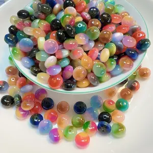 【B012】6*10mm fine glitter resin abacus beads, handmade DIY jewelry accessories, beading materials for making bracelets and necklaces.