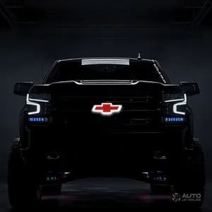 LED Chevy Bowtie Grille Emblem for Silverado 1500 (2016–2018) — Red/Black, Plug-and-Play