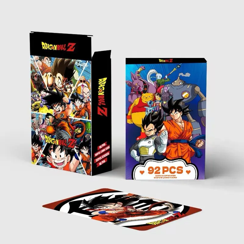 [Lomo Dra.gon Ba.ll 92PCS] 60 Dra.gon Ba.ll Lomo Cards + 32 Bonus Stickers – Perfect Gift for Anime Fans