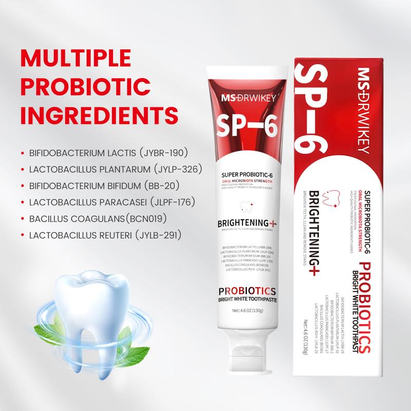 MSDRWIKEY SP-6 & 7-Pro Toothpaste Set | Dual Action Probiotics for Enamel Repair & Freshness |  Oral Care