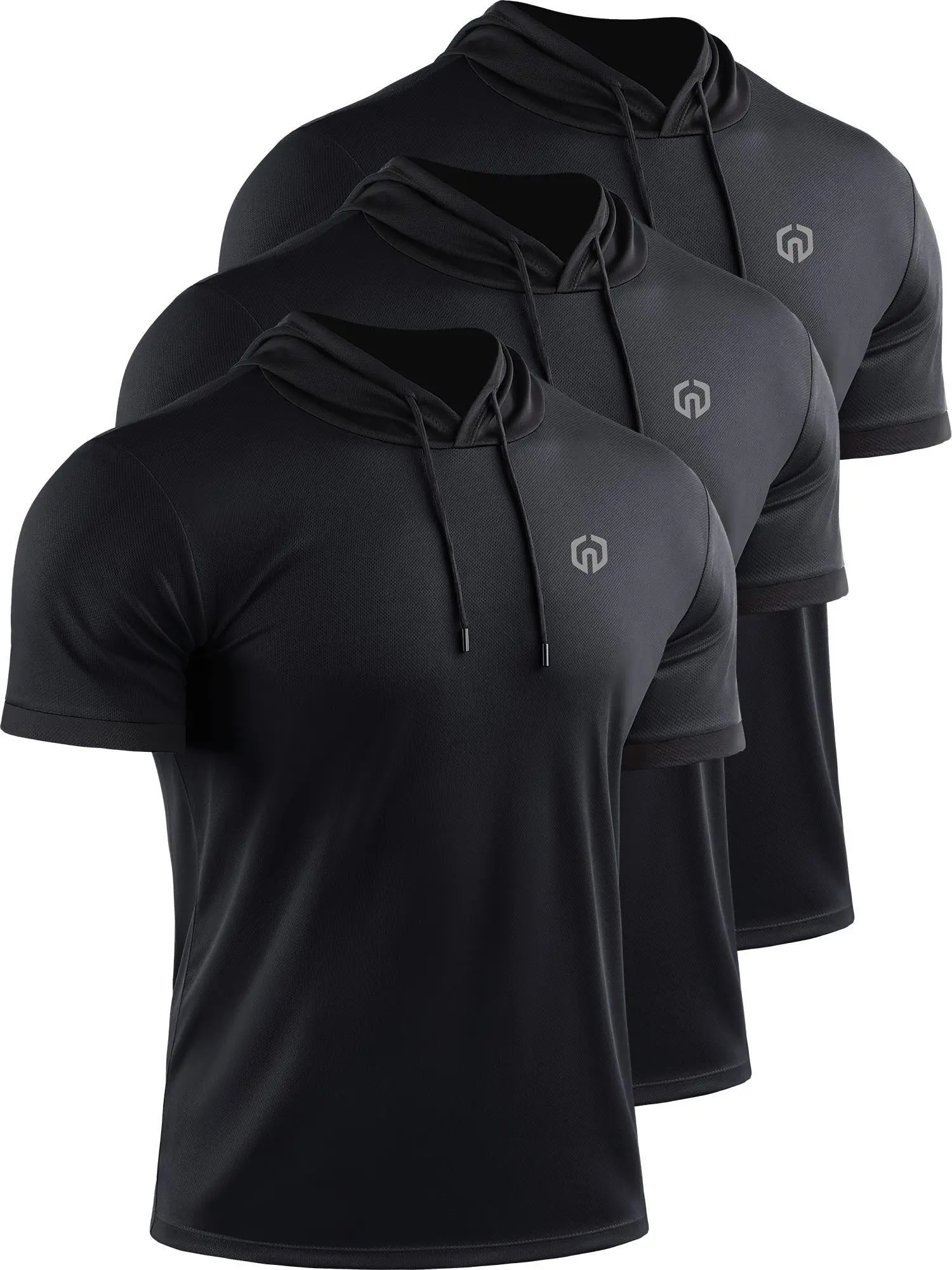 NELEUS Outdoorfun Men's Running Shirt Workout Athletic Shirts with Hoodie