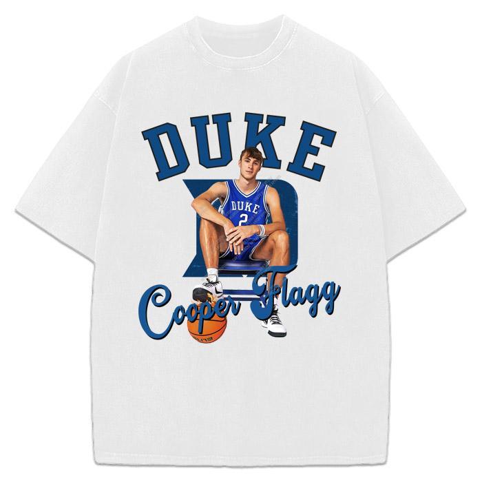 Cooper Flagg Rookie College Basketball Style Men T-Shirt Crewneck Cotton  TOP PULLOVER