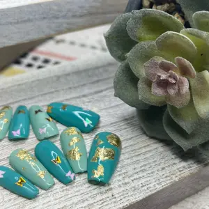 Custom, hand-crafted acrylic nail and toe sets