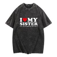 washed T-shirt-black