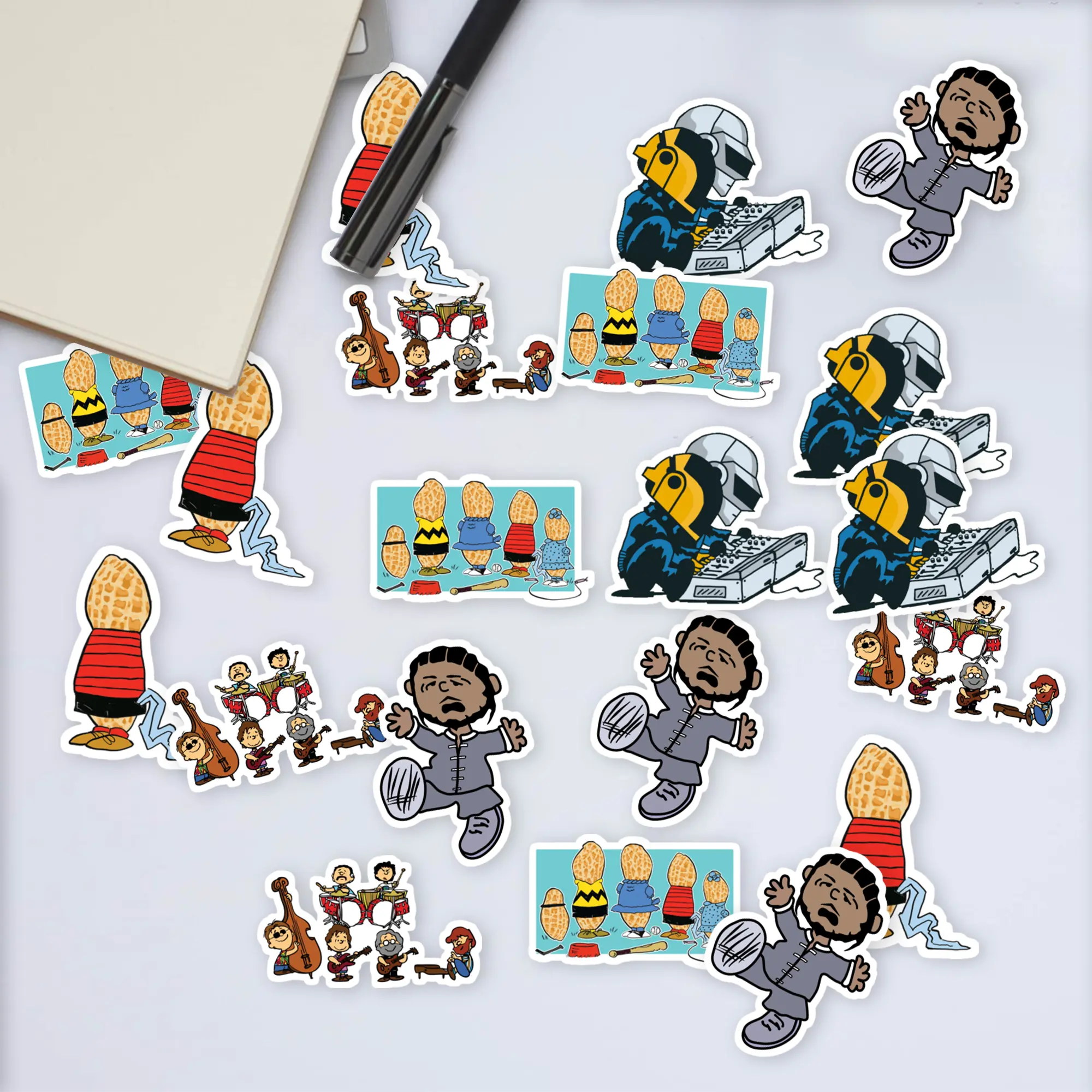 Stickers Pack 20 Pcs Bike Colorful Peanuts Car Skateboard Laptop Charlie Guitar Water Bumper Vinyl Luggage Aesthetic Bottle Waterproof