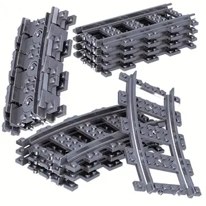 10-Piece Adult Abs Train Bend Track Set, Compatible with Major Brands, Ideal for DIY Model Railways, Birthday Gift, New Year Present