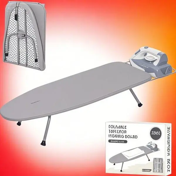 Metal Retractable Folding Mini Ironing Board - Compact Tabletop Tool for Dorm Room & Small Laundry Room, Heat-Reflective Cover, 100% Cotton 8mm Thick Pad, Easy to Store, Portable Iron Rest, 31.5"x11.8"x6.2" Silver Surface, Wrinkle-Free Home Accessory