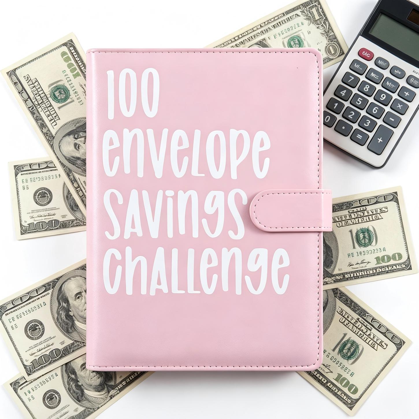 2026 New A5 Portable Budget Binder, $5050 Savings Goal Tracker, Daily Financial Planner with 100 Envelopes & Cute Stickers (Office Stationery Accessory)