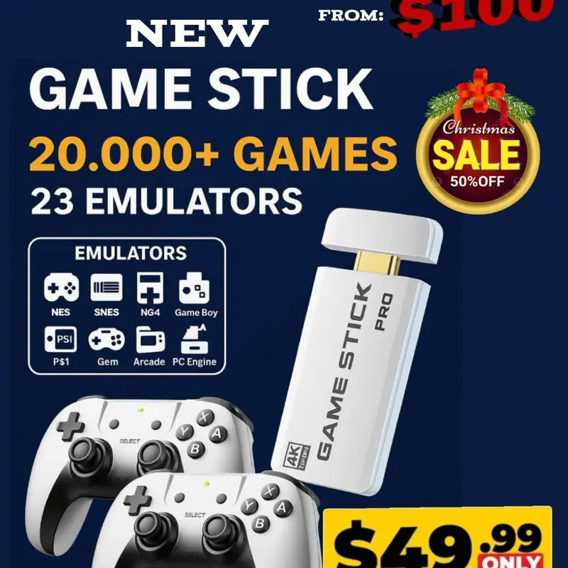 Game Stick Retro Console with 20,000 Preloaded Classic Games HDMI Plug and Play Entertainment