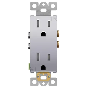 Enerlites 61501-TR-SV Residential Silver Decorator Outlet 15A-125