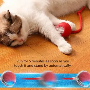 Cat Interactive Ball Toys Automatic Rolling Ball For Kitten Rechargeable Smart Pet Electric Toys With Teaser Sensor Cat Ball