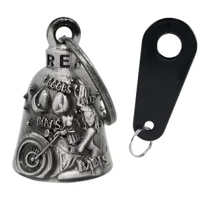 Dream Apparel 4B's Bikes Babes Boobs Bear Bell, Christmas/Halloween Bell, Gremlin/Guardian Motorcycle Bell/Motorcycle Key Chain For Women Men W/Hanger Bikers, Bell For Riders, Good Luck Riding Bell SpiritBell Moto Accessories
