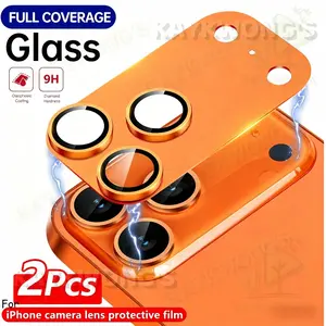 KAYKWONG'S 2-Pack Camera Lens Protector Film, /silver/blue/, Compatible with iPhone 17 Pro Max/17 Pro, 9h Tempered Glass, Anti-Scratch