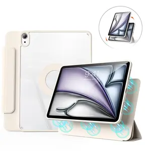 Case for iPad  MINI/Air/Pro, Slim Stand Protective Cover with Hard PC Translucent Back Shell Cover for iPad MINI/Air/Pro, Support Touch ID, Auto Wake/Sleep, Tablet Cover.