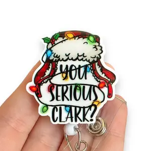 Glitter My Badge Christmas nurse badge reel for nurse and hospital workers. Badge clip Badge pull - Retractable swivel clip with a 360 rotation. Great gift for coworker.