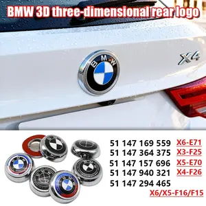 Bmw Car Sticker Decoration Rear Hood Emblem, Style Accessories for Bmw X Series Models, Replacement Badge for Cars, Car Decals