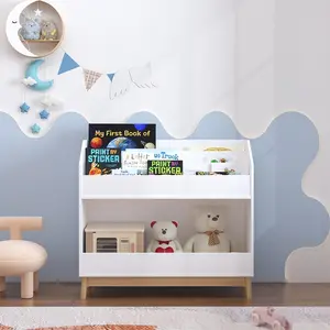 MONTESSORI MAGIC BOOK DISPLAY!  White Wooden Toddler Shelf w/ Hidden Storage - Where Tiny Hands Build Reading Love! #LastMinuteGift2025 #TikTokMadeMeBuyIt #AestheticKidsRoom