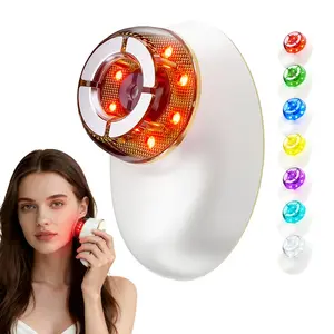 3 in 1 Gua Sha face Cupping Therapy Sets, Electric lymphatic Drainage Massager for face, 7 color fiming, Red-light skin Tightening smoothing facial Tool, Facial Roller