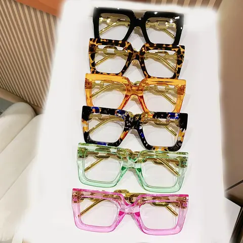 【Black Friday】6-Pair Blue-Light-Blocking Reading Glasses Set, Assorted Leopard-Pattern and Solid-Color Frames with HD Lenses, Lightweight and Durable Eyeglasses for Men and Women