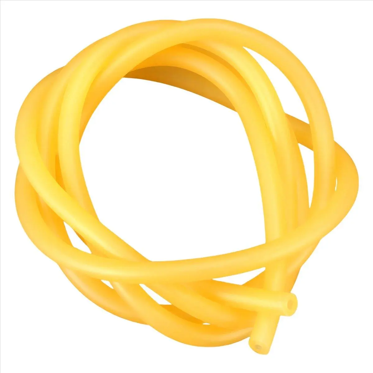 Natural Latex Tube Elastic Bands - 2x5mm Yellow, 1m Length, Wear-Resistant, Customizable for Cycling Sports, Slingshots & Outdoor Recreation Equipment