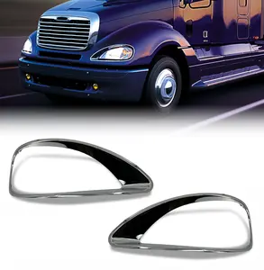 Headlight Bezel for 2001-2022 Freightliner Columbia Semi Trucks | Replacement Freightliner 04-32242-003 04-32242-002 | Chrome