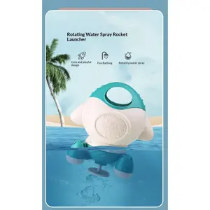 Water Rocket Bath Toy for Toddlers - 360° Rotating Sprinkler Water Play Toy, Safe Bathtub Shower Toy for Kids Ages 1+, Summer Outdoor Backyard Water Toy