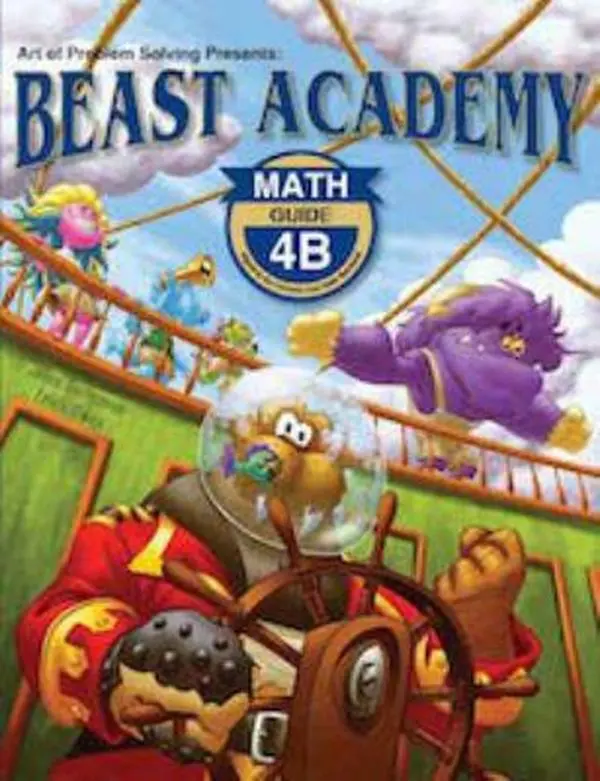 Used Art of Problem Solving Beast Academy Guide 4B - 2013 Edition, 4th Grade Common Core Aligned Math Learning Book for Kids, Series 2nd Part, Good Condition English Soft Cover Used Copy