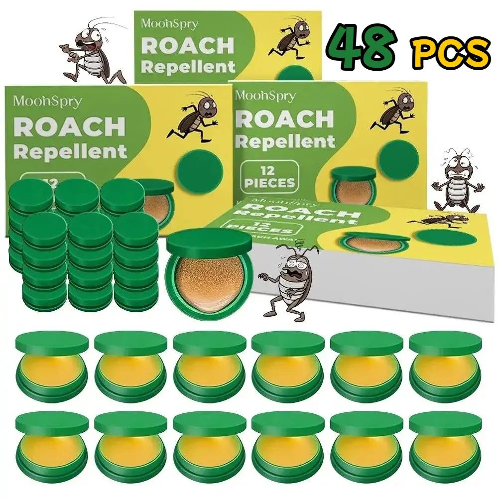 48 PCS Roach Repellent, Domestic Dormitory Kitchen Powerful Cleaning Cockroach Exterminator Cockroach Gel Bait Pest Control Kit Rodent Repellent Pouches for Indoor & Outdoor Multi-Surface Microfiber Floor Mop indoor infestation, Cockroach Repellent Cock