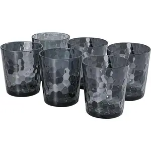 Plastic Tumblers 6 Pack (6x16oz) |  Dishwasher Safe | Stackable Shatterproof Cups | Plastic Drinkware & Drinking Tumblers for Restaurant, , Party