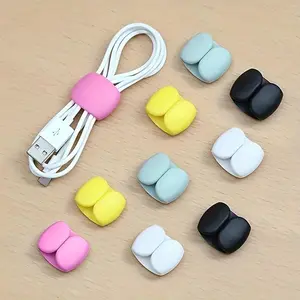 10pcs Multifunctional Cable Organizer Clips, Data Cable Organizer Buckles, Cable Management Kit, Suitable For Charging Cables And Headphone Cables, Durable Plastic Anti-entanglement Storage Solution, Cord Organizer, Office Desk Accessories