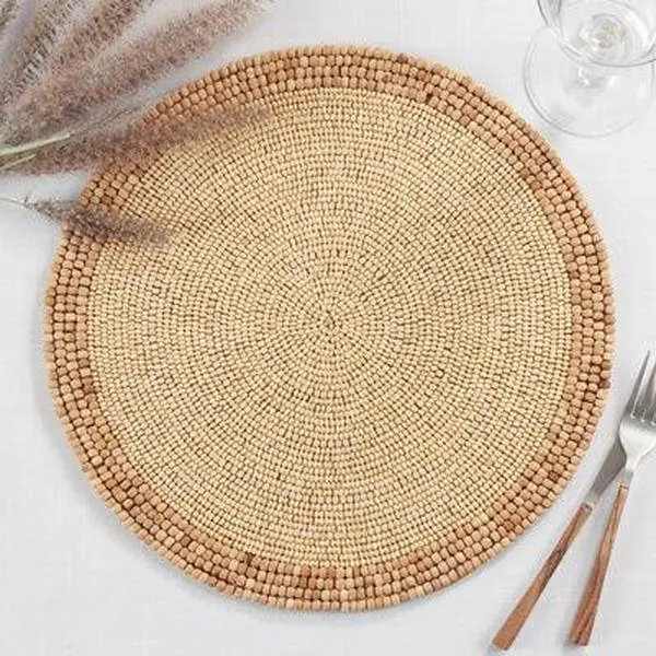 Natural Beaded Placemat Natural Beaded Placemat