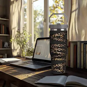 30oz "MAMA" Leopard Print Insulated Tumbler, Double Wall Stainless Steel Travel Cup with Handle, Trendy Wild Animal Print Design, Perfect Christmas, Birthday & Gift for Moms, Pet Parents, Trendy Women & Animal Print Enthusiasts, Insulated Travel Drinkware