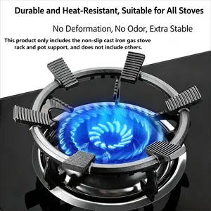 1/2 Pcs Durable Non-Slip Cast Iron Gas Stove Rack, Essential Safe Kitchen Accessory, Anti-Slip Pot Holder for Household Gas Stoves & Cooktops, Decorative Kitchen Accessory for Improved Cooking Safety, Not for Direct Food Contact
