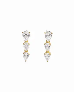 Pear Drop Earrings, Dangling Earrings, Diamond Earrings, Wedding Jewelry, Bridesmaid Jewelry, Hypoallergenic & Nickel-free, Great for Sensitive Ears