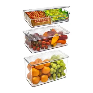 Sorbus Set of (3) Storage Bins with Hinged Lids