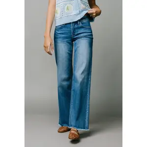 Sunlit Wide Leg Denim Jeans