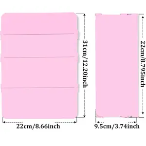 Nursing Clipboard - Pink Color, 31cm x 120mm Dimensions, Includes 2 Pockets, Ideal for Nursing and Health Care Use Foldable note cards