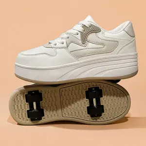 ANEFUN Kids 4-Wheel Roller Skates – Stable & Convertible Design (ASTM F1637 Certified | Ages 6-12)